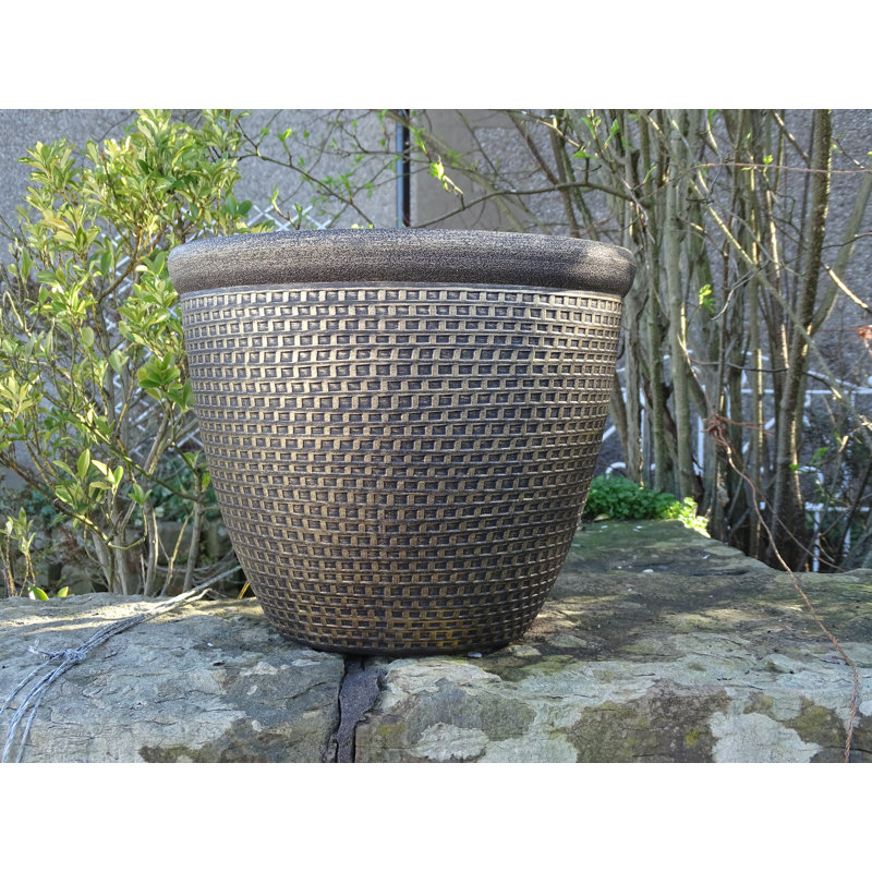 Hamish Pot Planter, Gold, 33cm H x 41cm W x 41cm D
