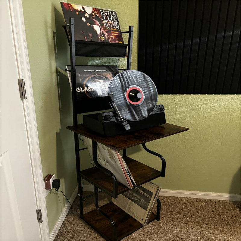 Manufactured Wood,Metal 148cm H Media Shelves