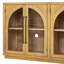 Buffet 4 portes avec rangement et portes vitrées, armoire arquée avec tablettes réglables pour la cuisine, la salle à manger et le salon-1243218247-1243218248