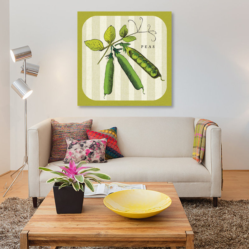 « linen legumes iv », impression sur toile, H 12 po x l 12 po x P 1,5 po, Toile tendue, Pas de tapis