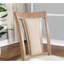 Ensemble de 2 chaises à hauteur de comptoir de style transitionnel et siège en bois massif beige