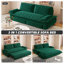 Canapé-lit escamotable de 73,2 po, canapé-lit convertible 3 en 1, causeuse en velours multifonctionnel