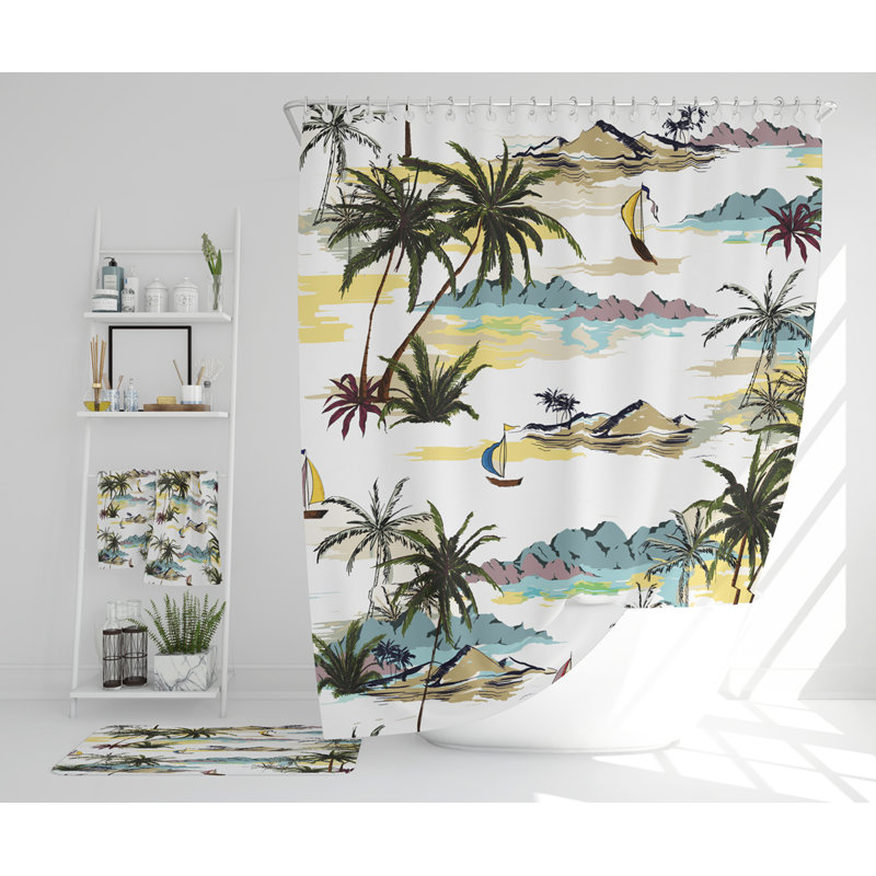 Nathain Polyester Shower Curtain Set