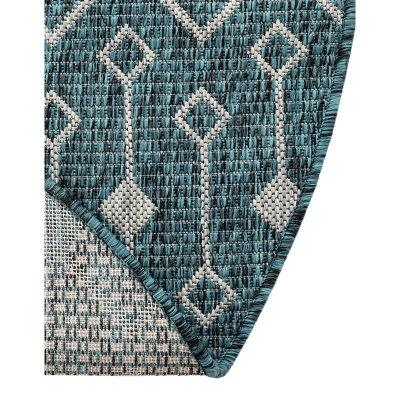 Innsbrook Geometric Indoor / Outdoor Rug, Round 6'1"