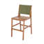 Ensemble de 2 tabourets de bar d'extérieur en bois d'acacia avec finition teck et coussins crème