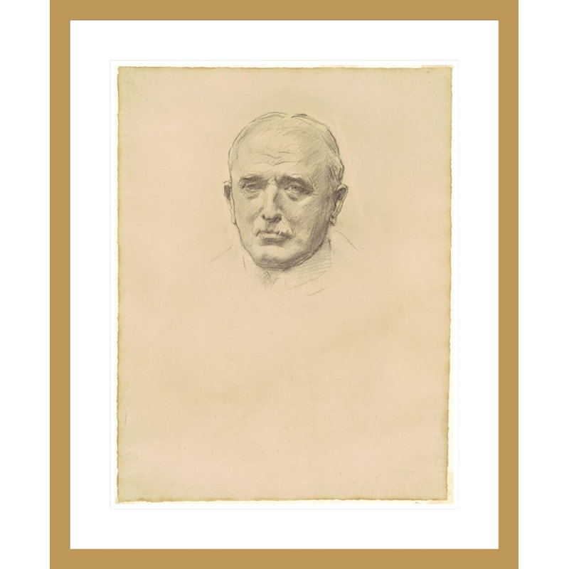 Study of Field Marshal John French for General Officers of World War I"" by John Singer Sargent -Framed Giclee Print