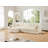 L-Shaped Slipcovered Sectional Sofa Couch