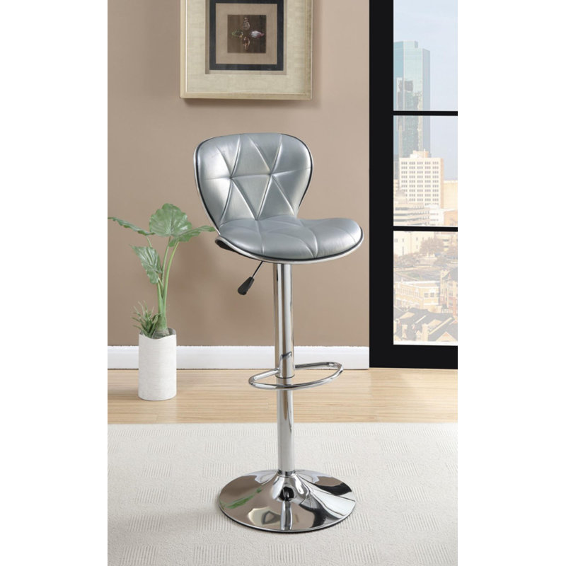 Shoemaker Swivel Upholstered Faux Leather Adjustable Height Counter Stool