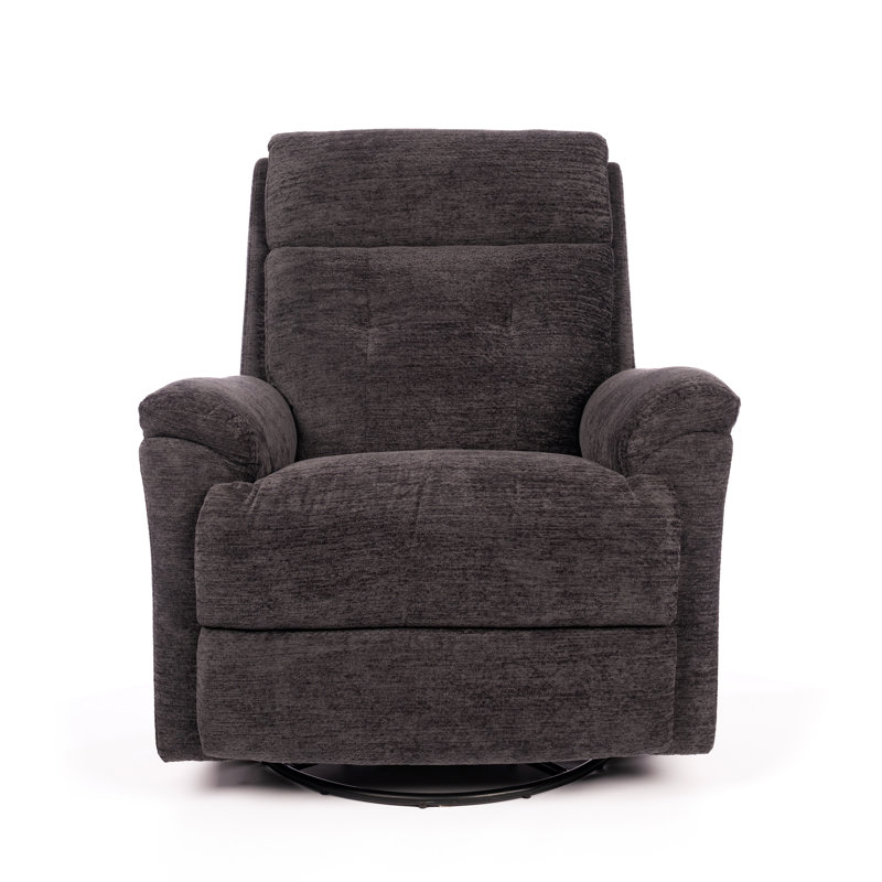 Sophia Swivel Gliding Recliner, Gray, Power-Control