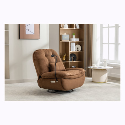Upholstered Swivel Recliner