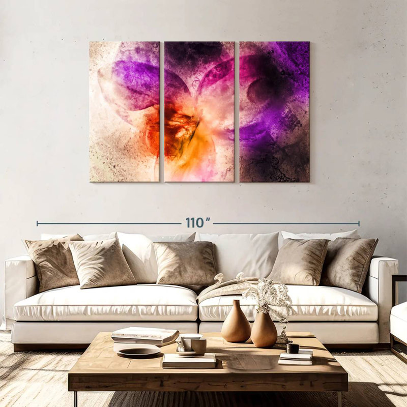 Avery Abstract Floral, 48" H x 74" W
