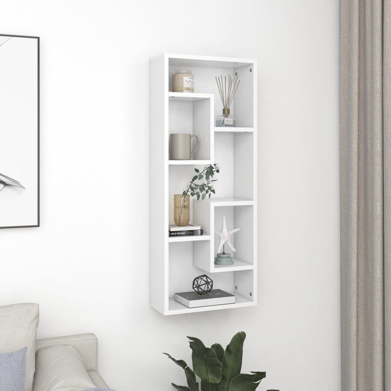 Aydden 7 Piece Cube Shelf, White