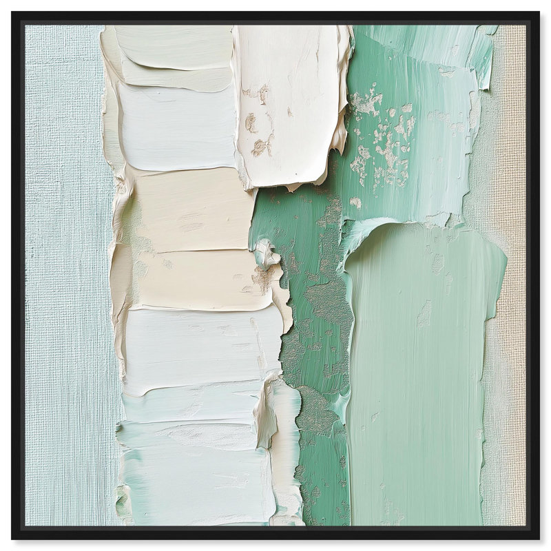 «Minted Horizon III», reproduction d'art sur toile par Art Remedy, H 13 po x l 13 po, Structure noire