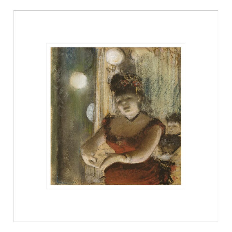 «Singer in a Café» par Edgar Degas, impression giclée encadrée, H 14,19 po x l 13,75 po