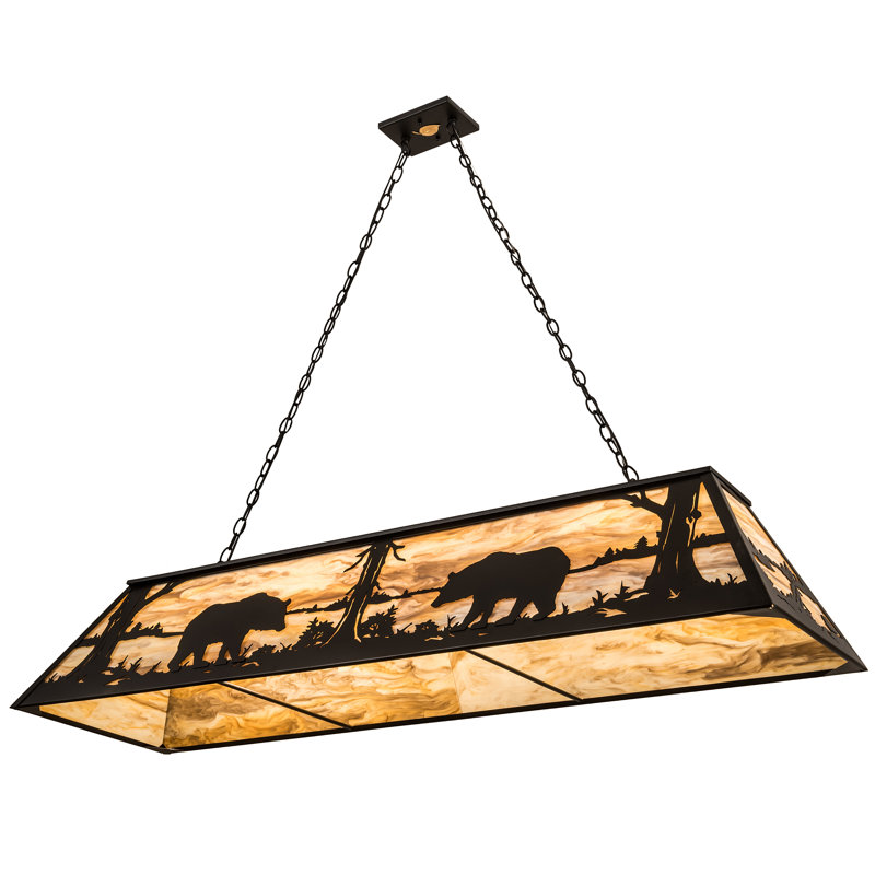 Dryer 9 - Light Satin Wrought Iron Pool Table Lights Pendant