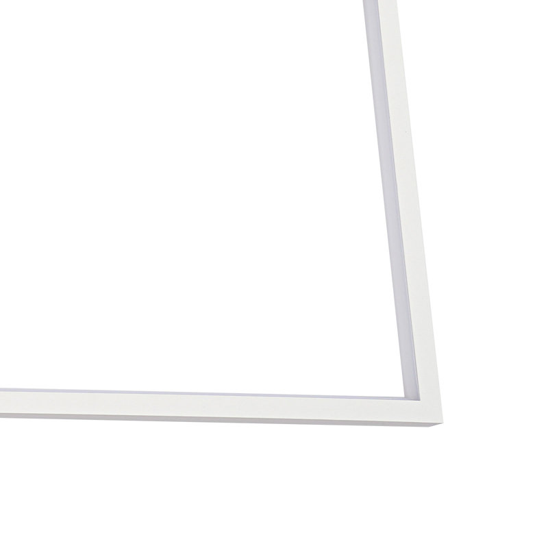Plafonnier rectangulaire moderne à DEL avec télécommande, H 1,57 po x l 35,43 po x P 23,62 po, Doré / Blanc