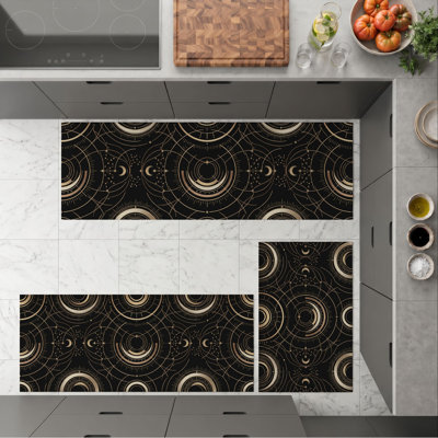 Tapis de cuisine lavables antidérapants Celestial Swirls
