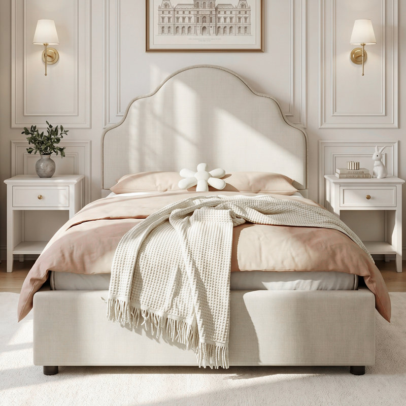Bed, Beige
