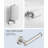 Radius 4-Piece Bathroom Hardware Set in Brushed Nickel-126538043