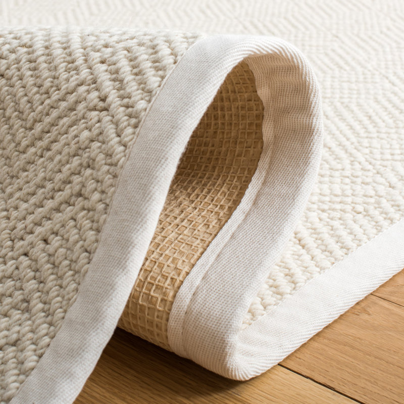 Woodrow Natural Fiber Flat Weave Wool & Jute Geometric Rug, Runner 2' x 10'