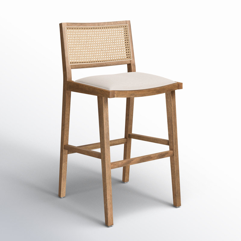 Caswell 27" Counter Stool, Bar Stool (31” Seat Height), White Polyester Blend