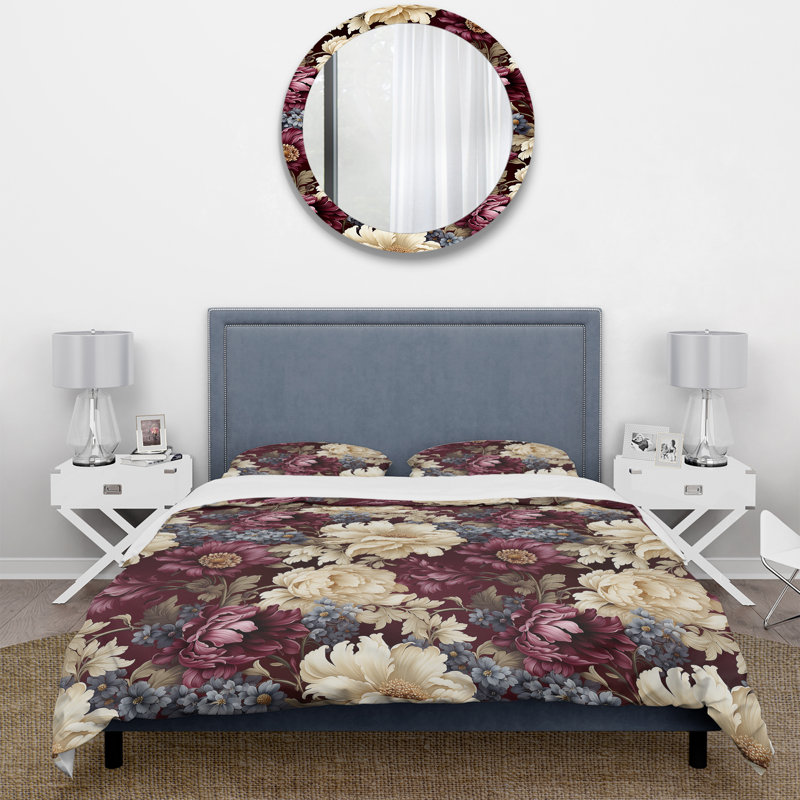 Ensemble de housse de couette Renaissance Revival Victorian, Housse de couette pour très grand lit et 2 très