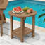 Table de bout ronde 18 po Adirondack pour terrasse avec tablette de rangement 2 niveaux Adirondack-129601383
