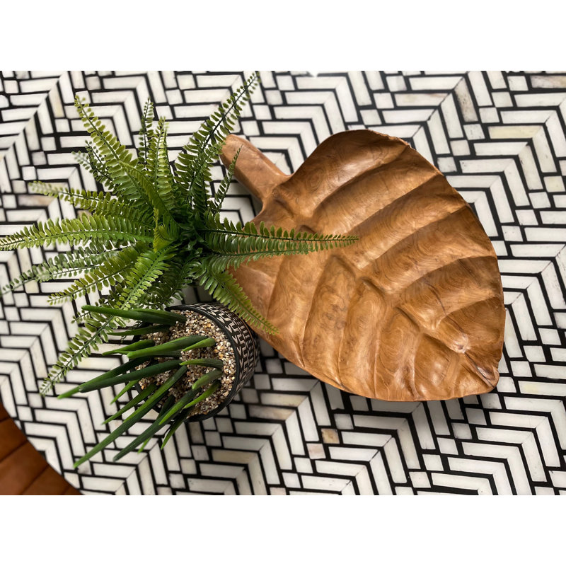 Village Teak Decorative Plate in Natural