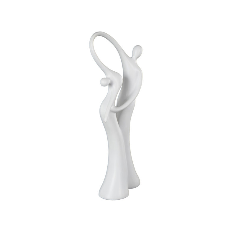 Cole And Grey Ceramic Dancing People Sculpture, White