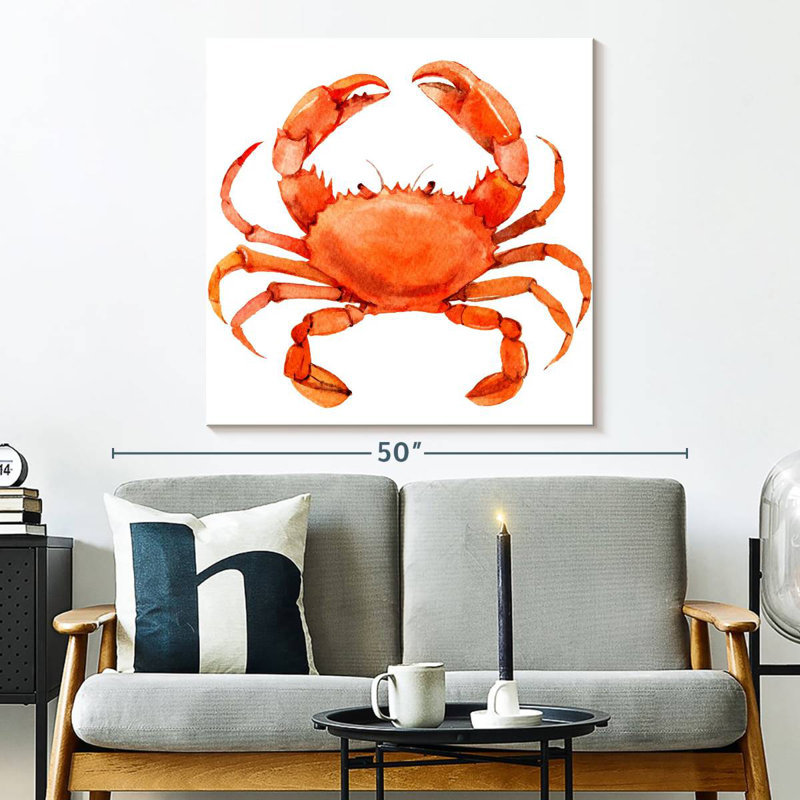 Joli crabe rouge Adeliza, H 33 po x l 33 po