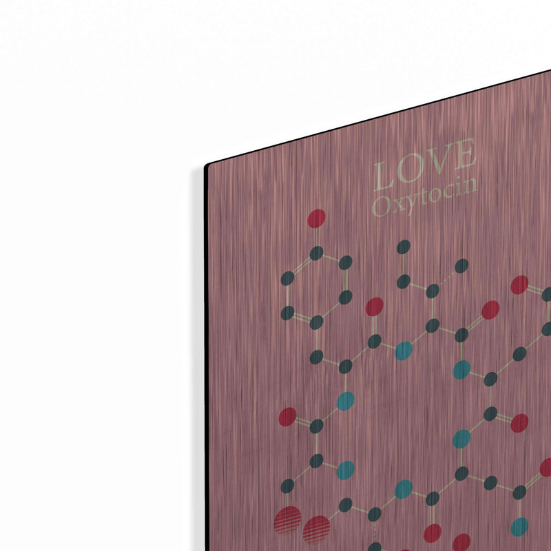 Hokku Designs «Oxytocin Molecule 2» par Luxe Portfolio, art mural en métal, H 24 po x l 16 po