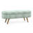Ottoman Oval Storage Bench,Rubber Wood Legs, Gray (43.5"X16"X16") Cyan-1409445974-1409445969