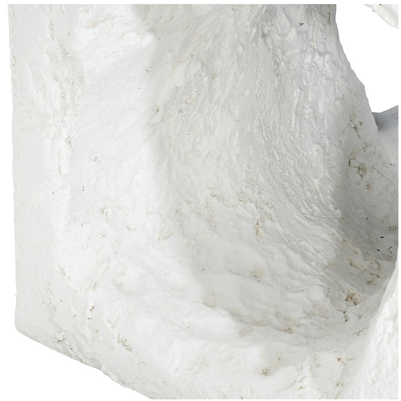 Lyra Outdoor Patio Karst Cave Inspired MGO Side Table, White