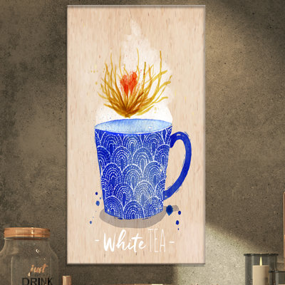 Tasse à thé blanche, kraft-impression d’art graphique Food