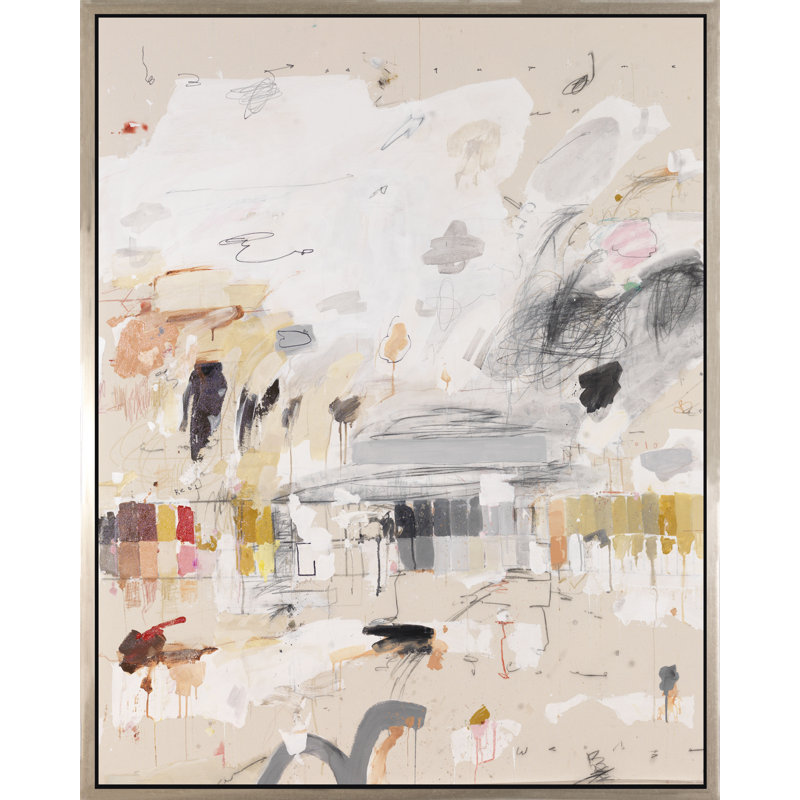 Étude de gris - peinture à cadre flottant sur toile