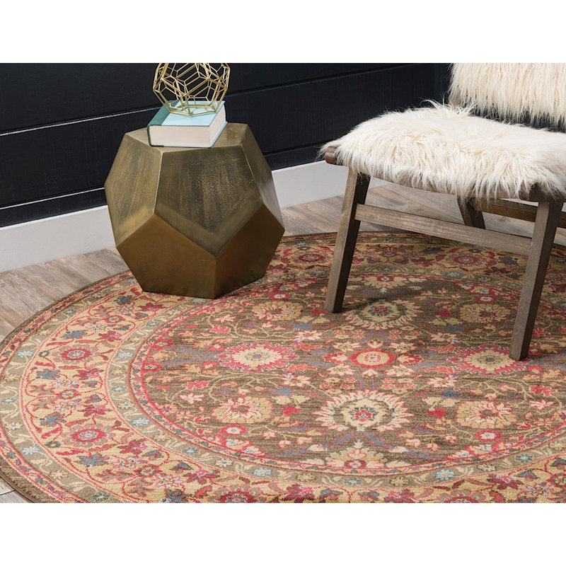 Stirling Oriental Indoor Rug, Round 6'