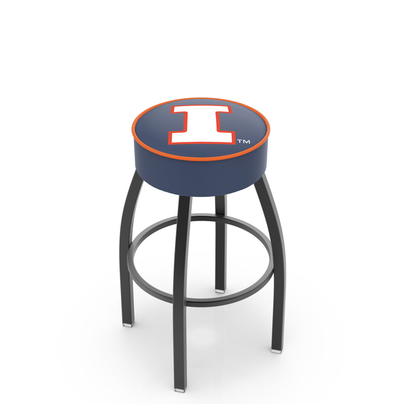 Tabouret de bar et de comptoir NCAA, Illinois, Noir, Tabouret de bar (assise de 30 po de hauteur)