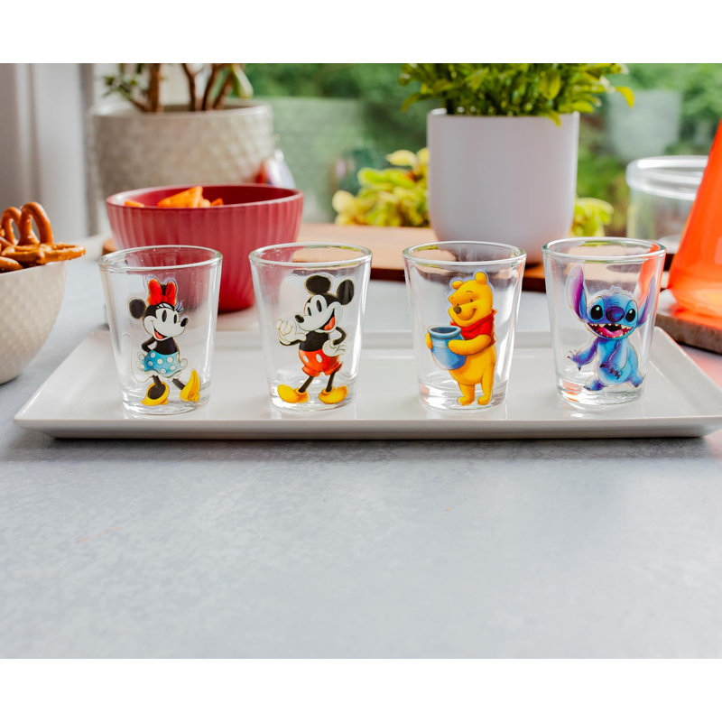 Mini-verres à liqueur Disney 2 pièces | Ensemble de 4