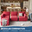 Canapé modulaire surdimensionné en U surdimensionné, canapé en chenille à 8 places avec repose-pieds mobile, convertible pour salon, appartement ou bureau-5230160
