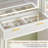Makeup Vanity Desk With Smart LED Mirror, 10 Drawers, Glass Door Cabinet, Built-In Power Strip & Solid Wood Legs-1522120375