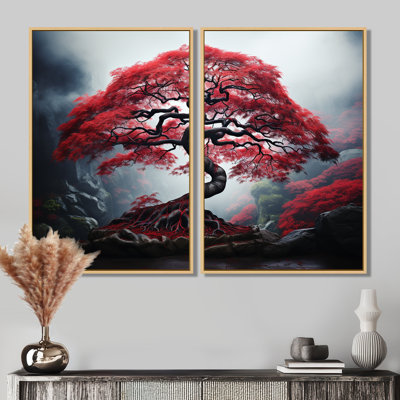 Rouge, érable japonais - Art populaire japonais