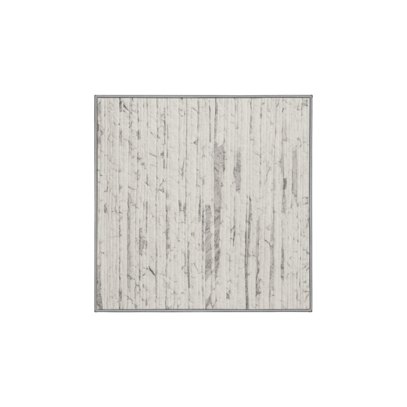 Tapis gris soyeux et moelleux, Carré 4 pi