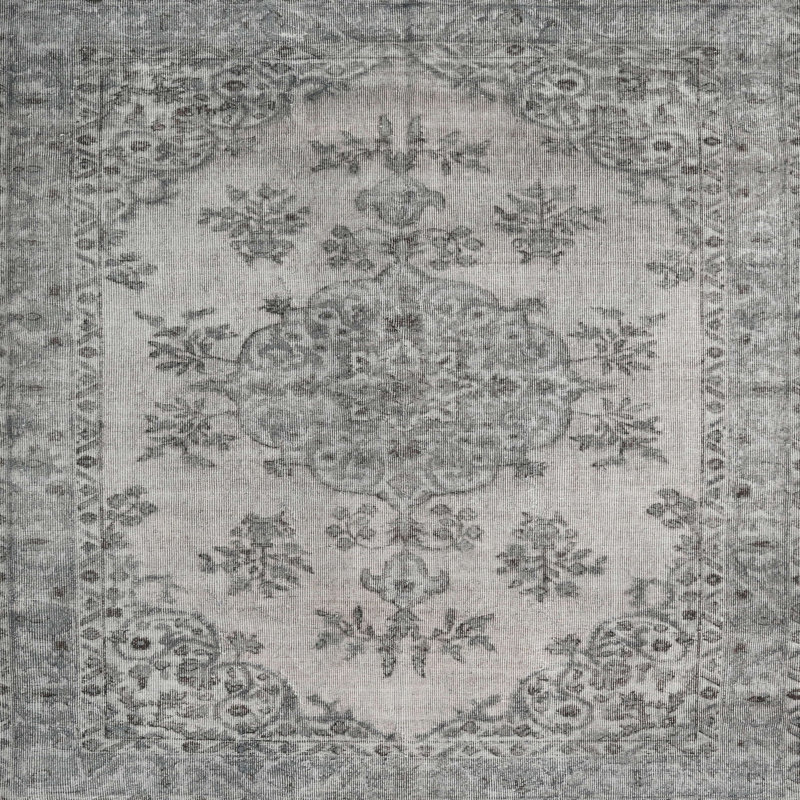 Tapis gris/brun clair traditionnel Culmore, Rond 5 pi