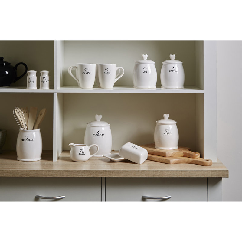 Chic Stoneware Jar