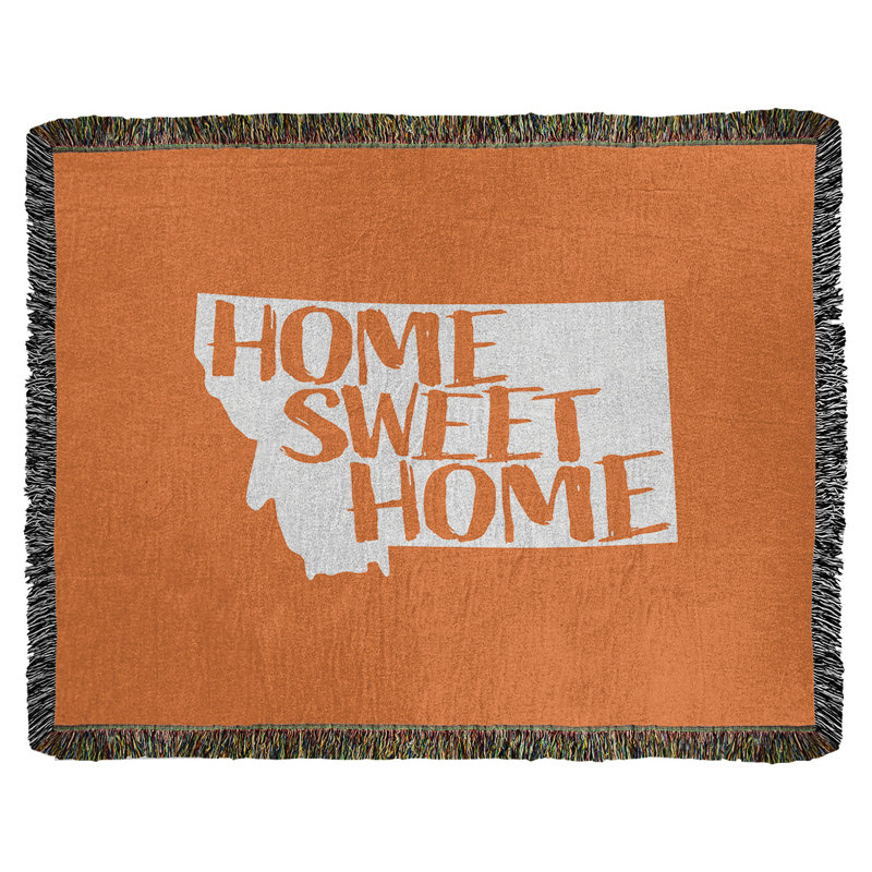 Jeté en coton montana doux, 50 po x 60 po, Orange