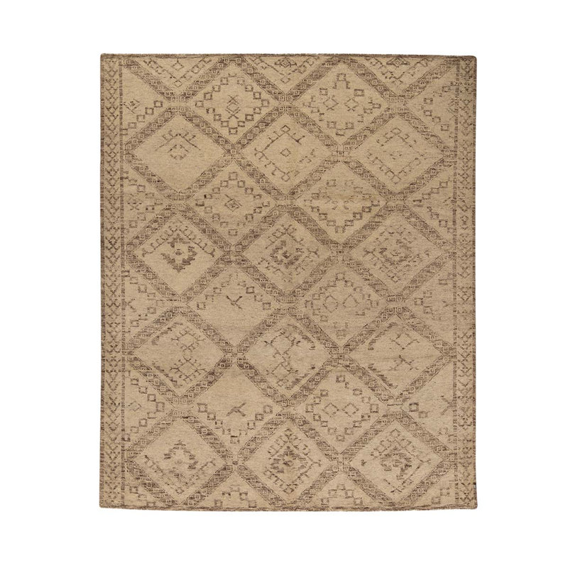 Tapis crème / gris foncé de haute qualité