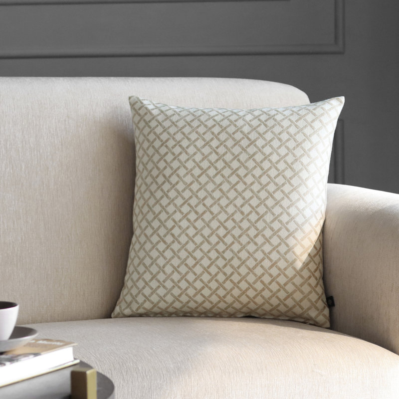 Ravello Geometric Pillow Cover, Biscuit