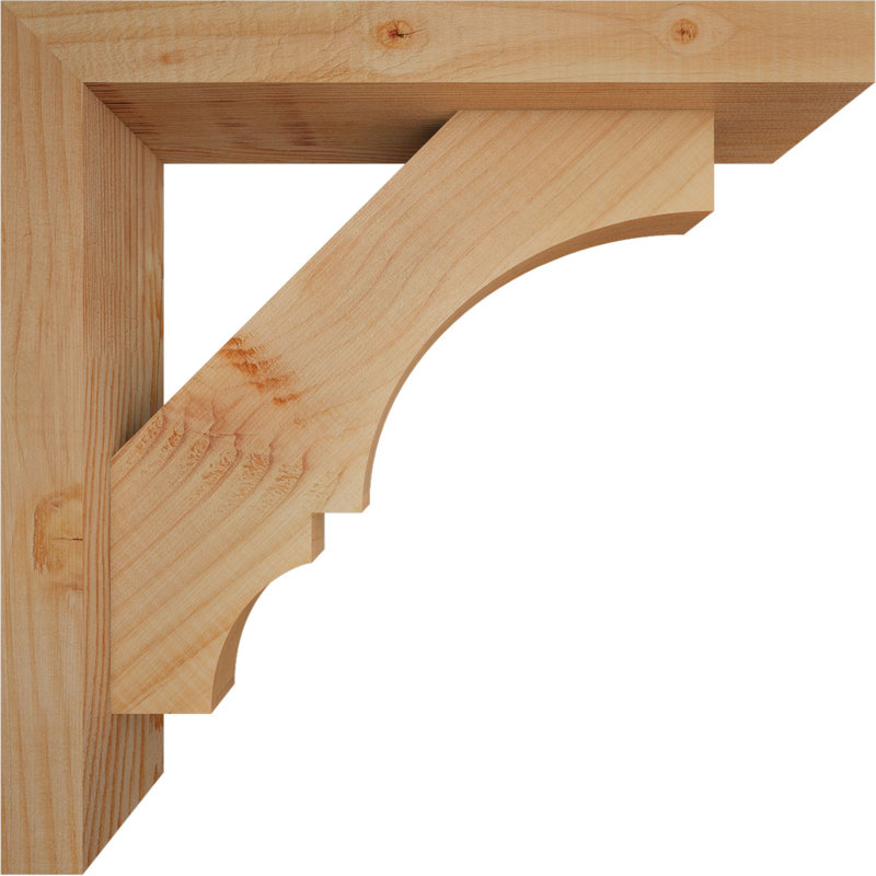 Balboa Block Offset Brace Bracket, 16 x 16, 3 1/2"W Douglas Fir (Smooth)