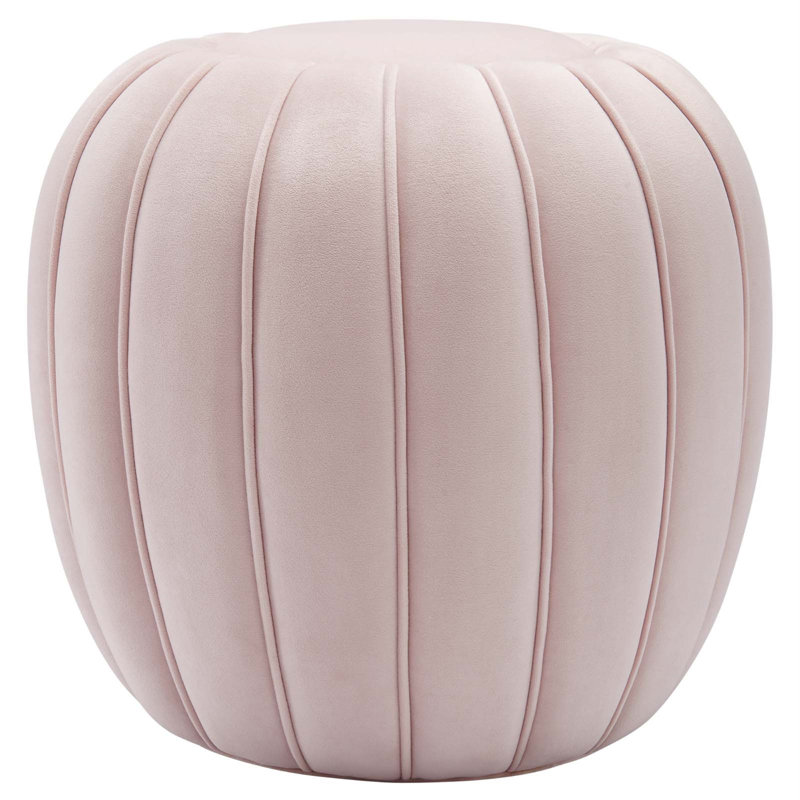 Modway Celebrate Channel Tufted Performance Velvet Ottoman, Pink Velvet