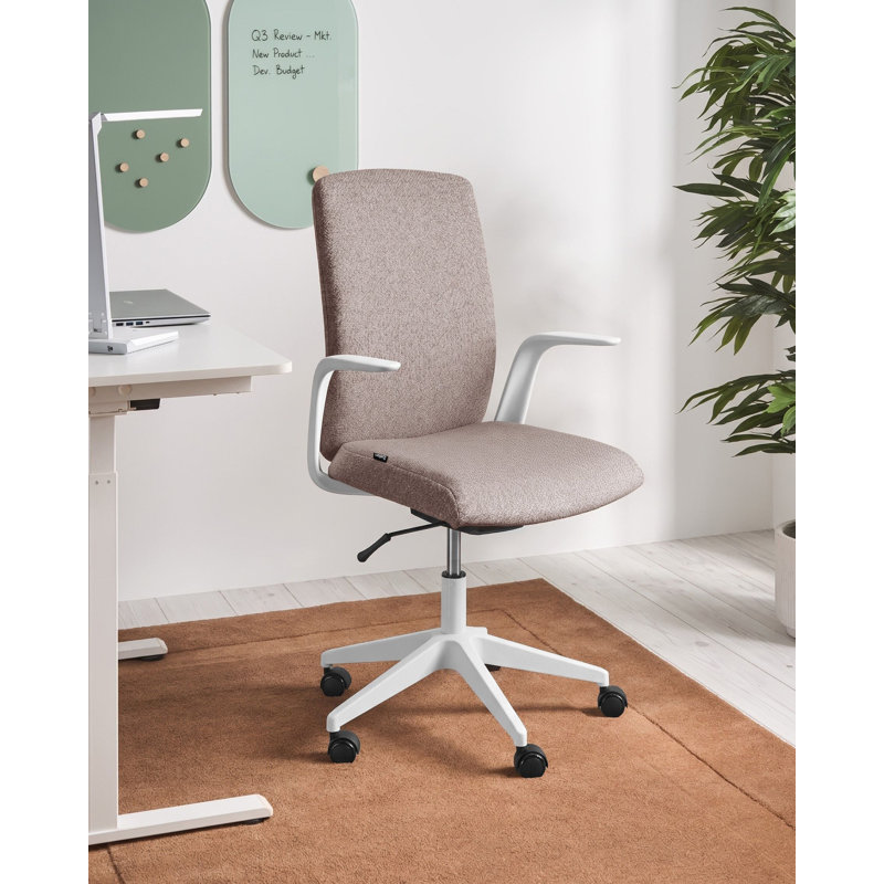 Latitude Run Fabric Office Chair, Brown